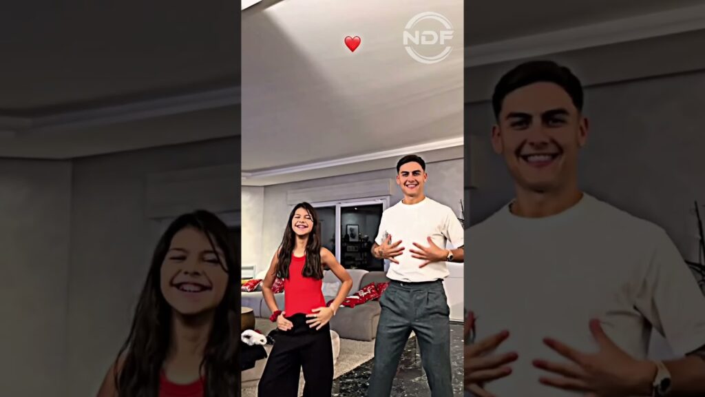Paulo Dybala bailando con la hija de Leandro Paredes