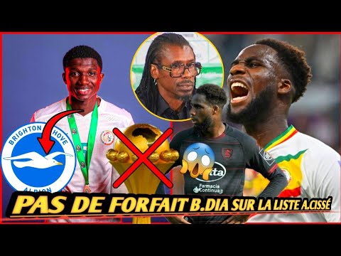 Can 2024: Boulaye Dia absent 4 semaine stratégie de Blocage. L.Camara vers Brighton.