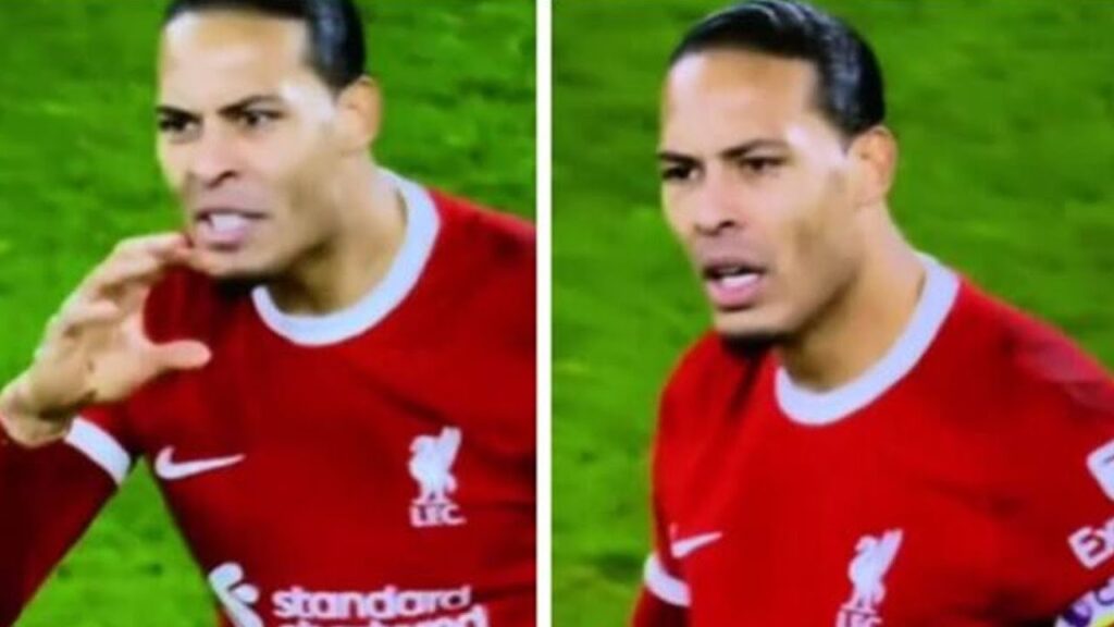 Liverpool ace Virgil van Dijk 'asks ref if he's been drinking' in Arsenal head loss moment