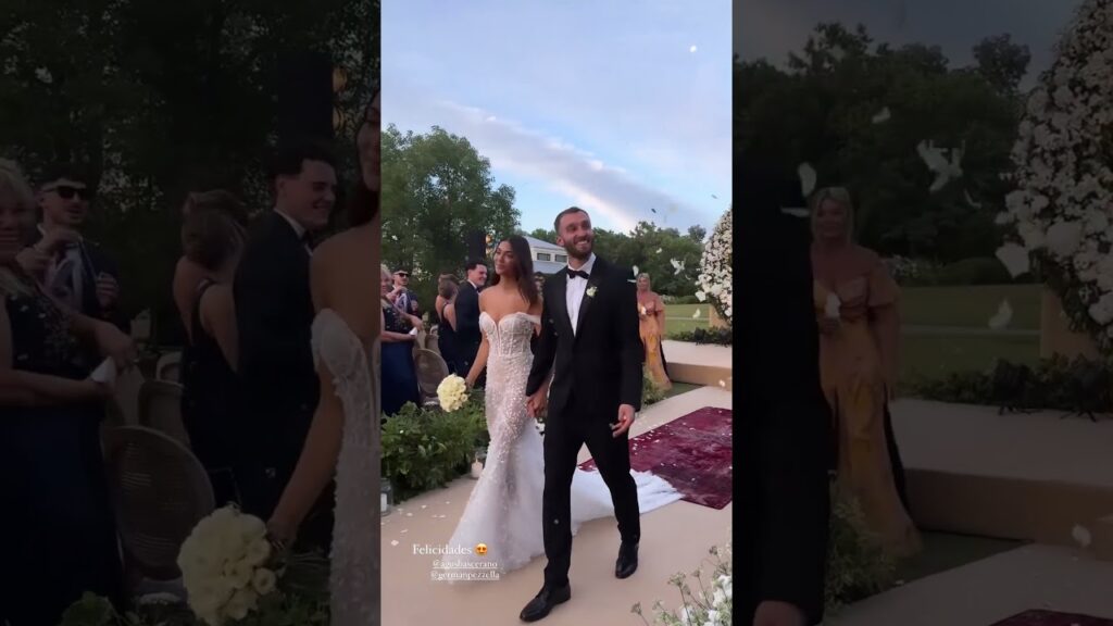 #GermánPezzella, jugador de la selección nacional, se casó con su pareja, Agustina Bascerano. ❤️