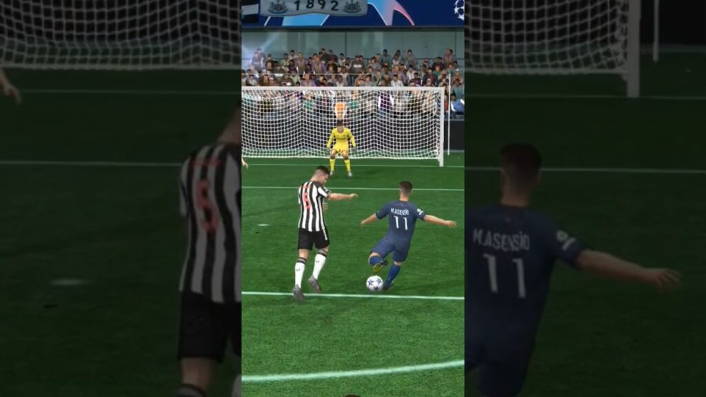 Last minute winner Marco asensio PSG vs newcastle 3/365#shorts#ucl#mbappe#psg