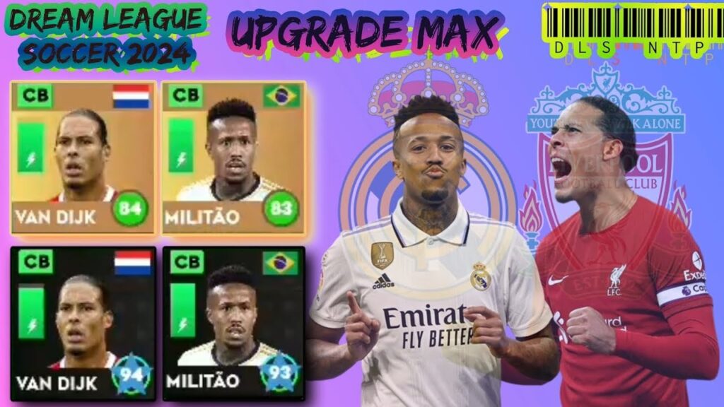 DLS 2024 | Upgrade Max - Virgil van Dijk & Éder Militão In dls24 .🔥🔥🔥🥶