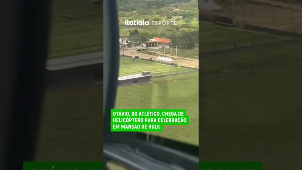 O VOLANTE OTÁVIO CHEGOU DE HELICÓPTERO NA MANSÃO DO ATACANTE HULK