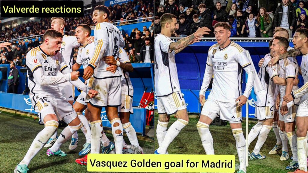 Real Madrid's 90+2 minutes Vasquez Golden goal vs Alaves | Valverde Wildly reaction