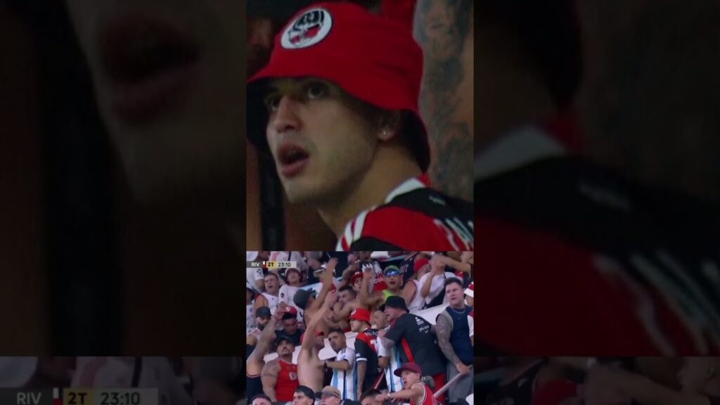 Exequiel Palacios con hinchada de #river #riverplate #argentina #futbolargentino #shorts #football