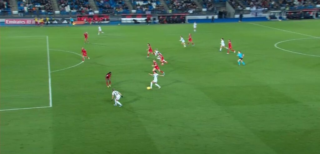 This was disallowed for offside in Real Madrid's game vs Sevilla. But hey it doesn't matter since Real Madrid is in the receiving end.