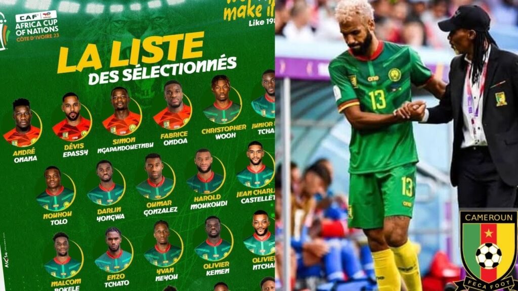 La Liste des 27 lions indomptables sans CHOUPO MOTING