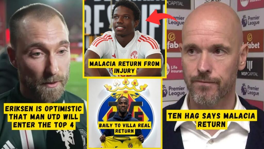 CONFIRMED❗Baily Sign Villa Real✅Ten Hag Reacts😱Malacia Return form Injury😍Eriksen😍Man Utd News