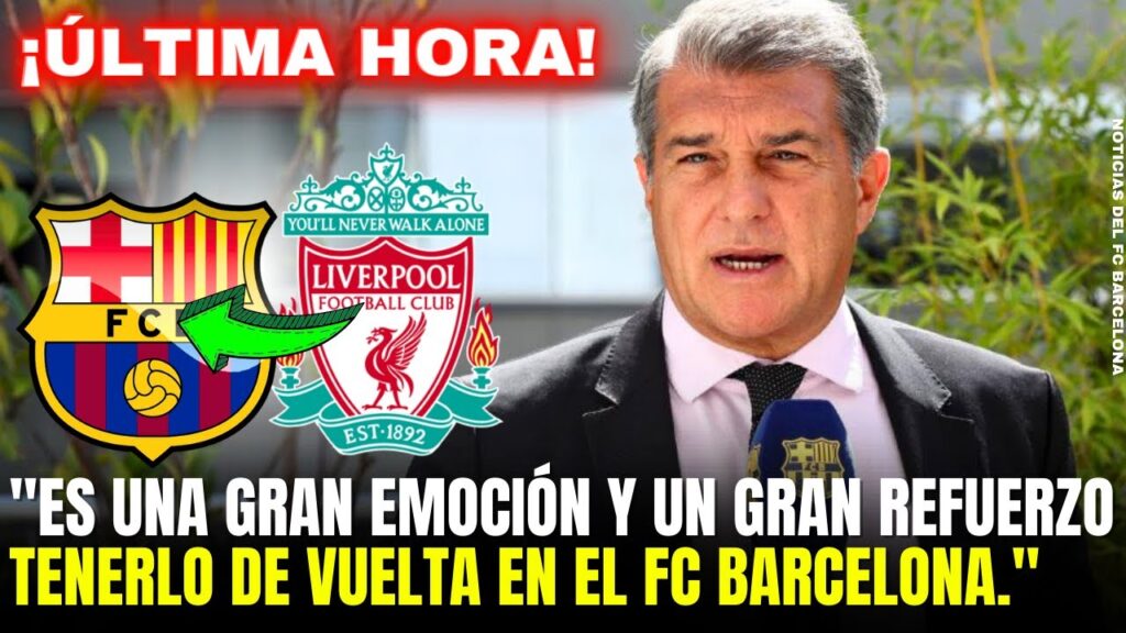 🚨🚨ÚLTIMA HORA: ¡JUGADOR REGRESARÁ AL FC BARCELONA PARA OCUPAR EL LUGAR DEL LESIONADO GAVI!