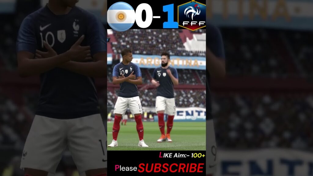 Messi, di Maria, Mbappé ||Argentina vs France (1-1) || Thrilling Match #shorts #messi #football