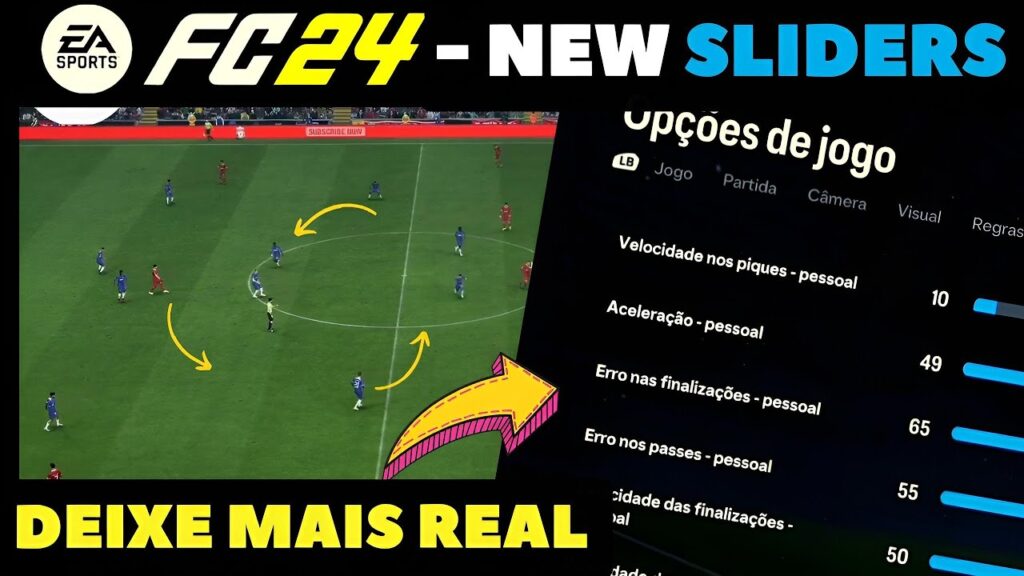 EAFC 24 -  DEIXE SUA GAMEPLAY MAIS REALISTA COM ESSES SLIDERS FULL [XBOX, PS5,PS4]