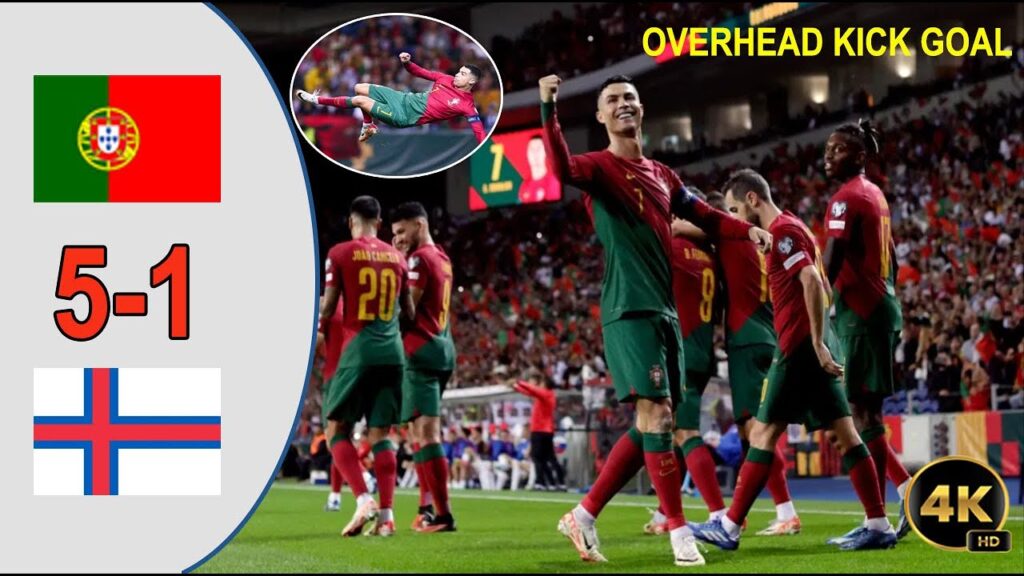 Ronaldo amazing Overhead kick! | Portugal vs Faroe | Qualifiers euro 2024 | Highlights