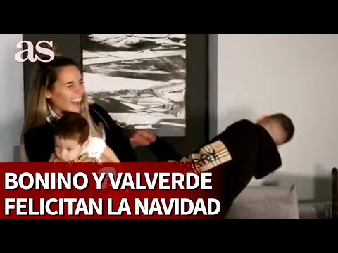 Valverde intentando felicitar la Navidad en inglés junto a Mina Bonino y su hijo | DIARIO AS