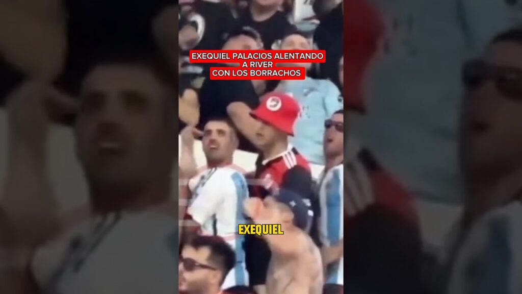 Exequiel Palacios alentando a River con los Borrachos del Tablón #exequielpalacios