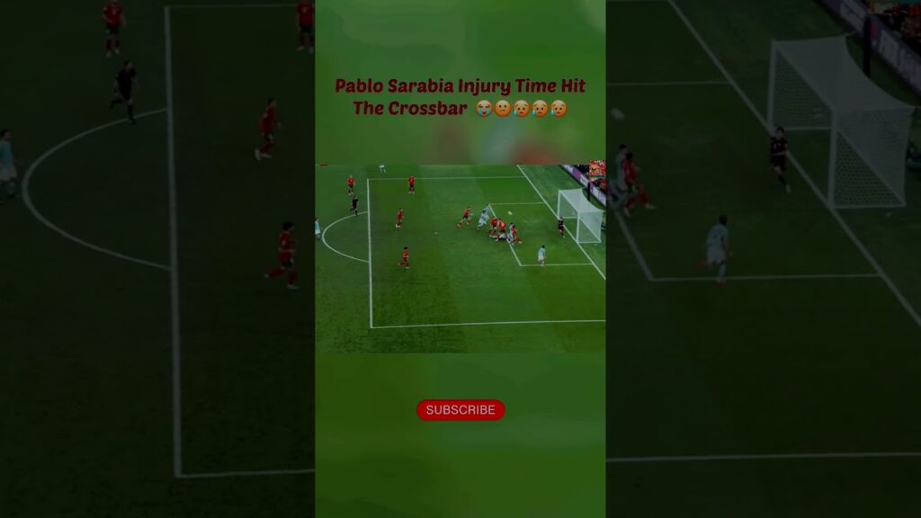 Pablo Sarabia Hit the Crossbar injury Time😢😢😢 #shorts #youtubeshorts #spainvsmorocco