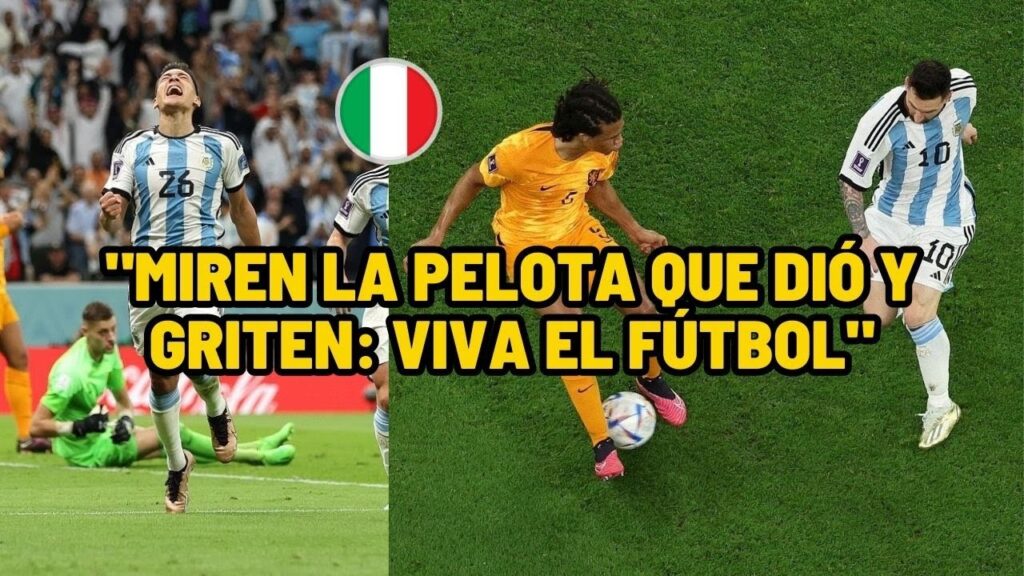 Pase de Messi y gol de Molina a Holanda - Relato y comentario italiano (subtitulado)