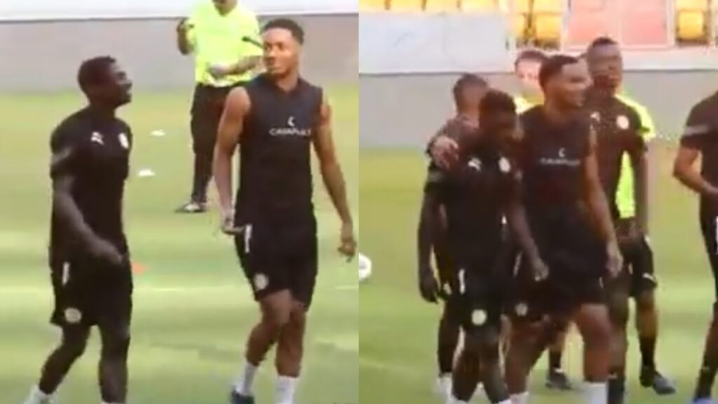 Regardez La belle séquence entre Abdou Diallo et Lamine Camara à l’entraînement
