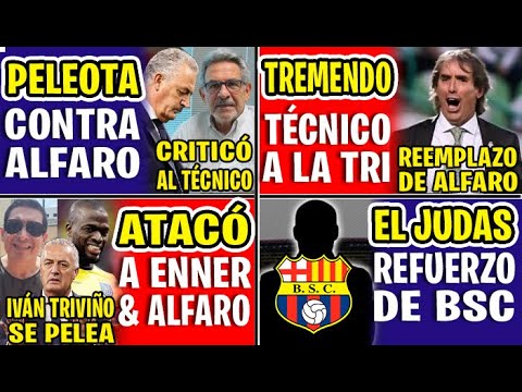 NUEVO TÉCNICO! EL REEMPLAZO DE GUSTAVO ALFARO N LA TRICOLOR | TRIVIÑO ATACÓ A ENNER Y GUSTAVO ALFARO