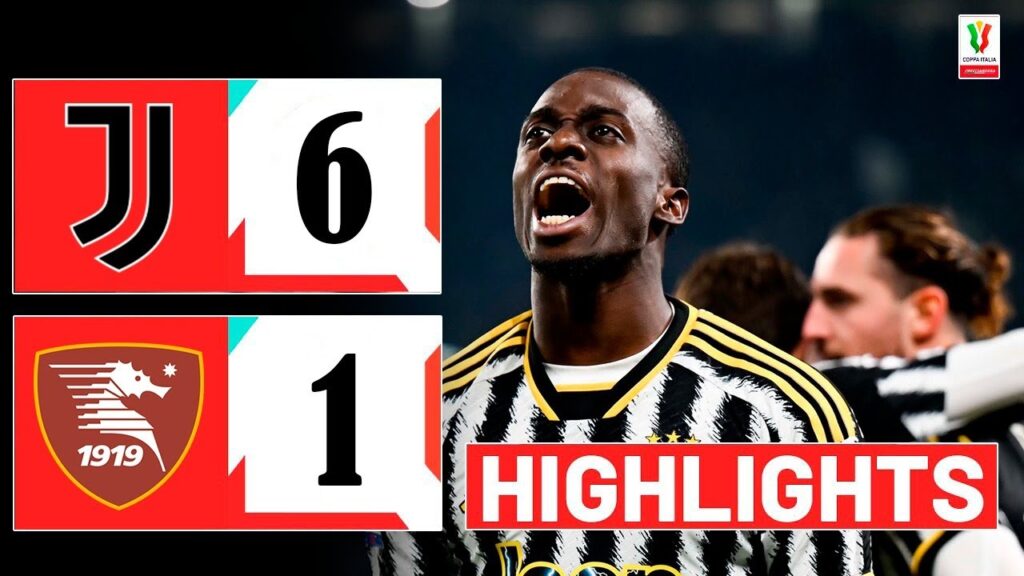 Gol di Timothy Weah oggi | Juventus vs Salernitana 6-1 Extended Highlights | Coppa Italia 2023/24