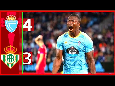 GHANA DEFENDER JOSPEH AIDOO SCORES WINNING GOAL FOR CELTA VIGO IN 4-3 WIN AGAINST BETIS