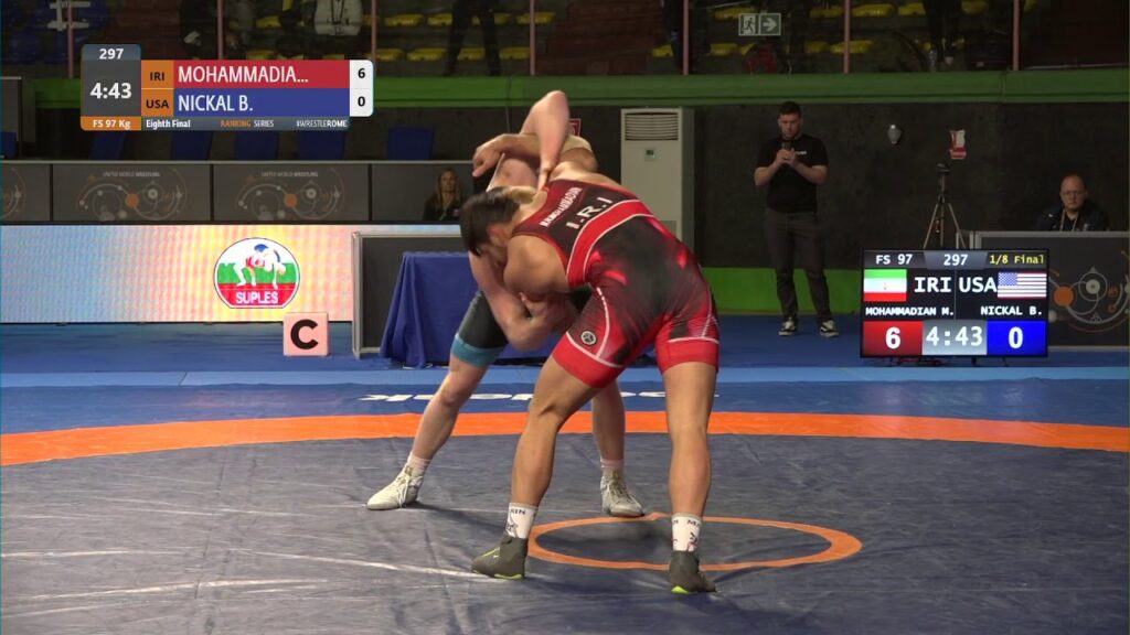 1/8 FS - 97 kg: M. MOHAMMADIAN (IRI) v. B. NICKAL (USA)