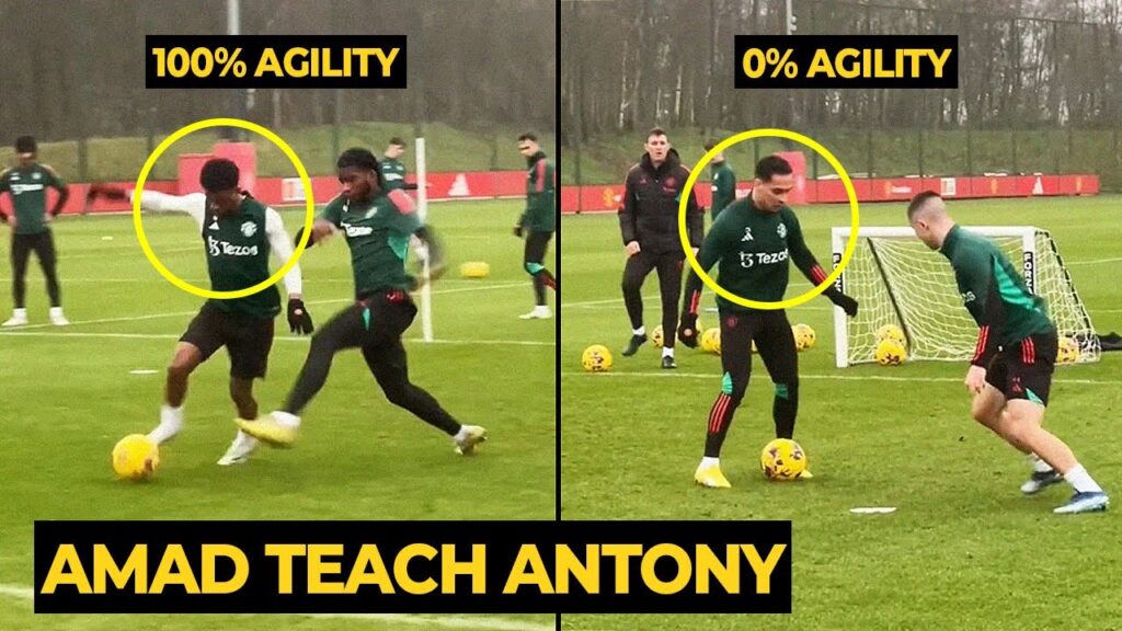 Amad Diallo show his agility better than Antony during Manchester United training | Man Utd News