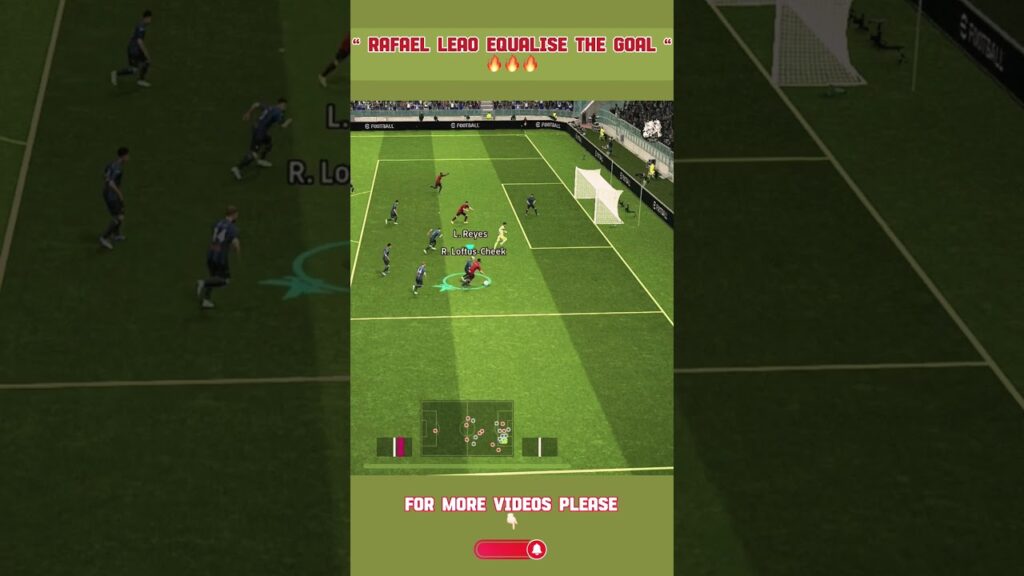 Rafael Leao Equalise The Goal🔥#shorts #pes2021 #efootball #efootball2024 #rafaelleão