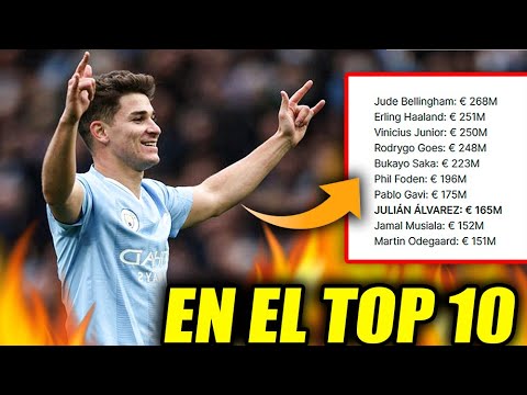 JULIÁN ÁLVAREZ ENTRE LOS DIEZ JUGADORES MÁS VALIOSOS DEL MUNDO