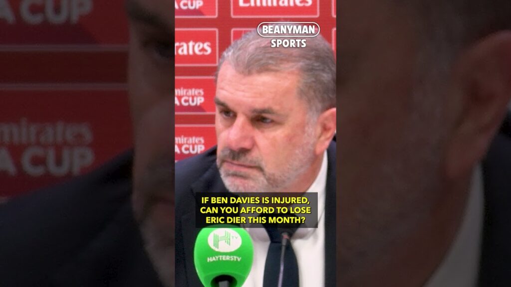 If Ben Davies is injured, can you afford to lose Eric Dier this month?' 'Yes.' | Ange Postecoglou