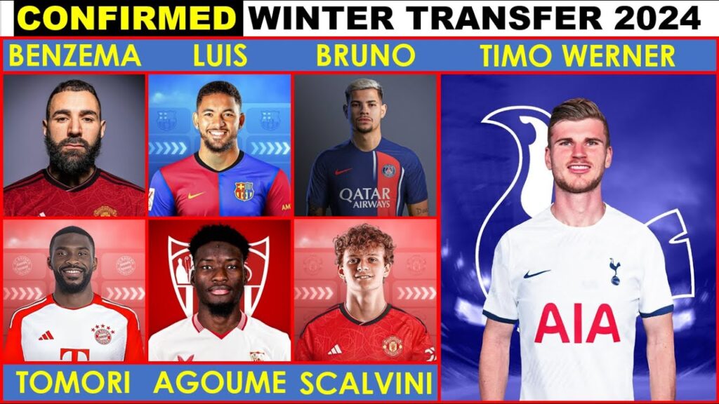 🚨NEW CONFIRMED & RUMOURS TRANSFERS WINTER 2024🔥, TIMO WERNER🔥, BRUNO GUIMARAES🔥,KARIM BENZEMA🔥,