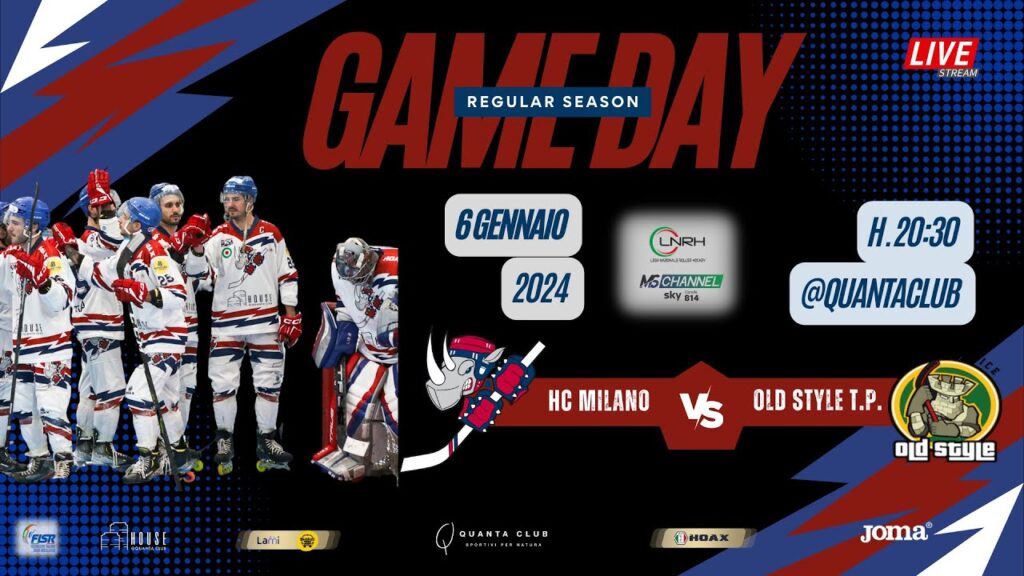 Hc Milano vs Old Style Torre Pellice  - 13^ giornata - 6 Gennaio 2024 - ore 20:30