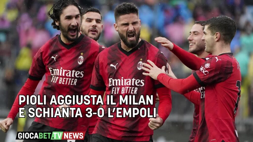 Milan - Pioli aggiusta il Milan e schianta 3-0 l’Empoli