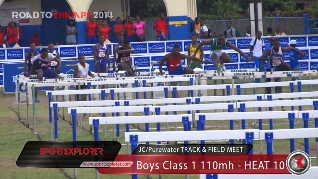 KC's Jovaine Atkinson wins Boys Class 1 110m hurdles - JC/Purewater Invitat'l - ROAD TO CHAMPS 2014