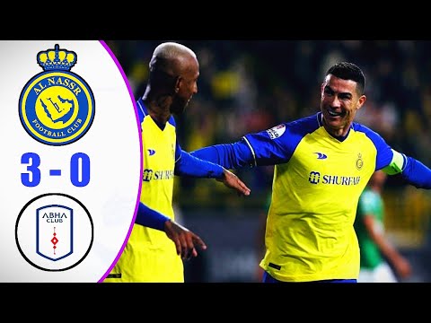Al - Nassar Vs Abha Club 3-0 Full Time Ronaldo Cristiano extend