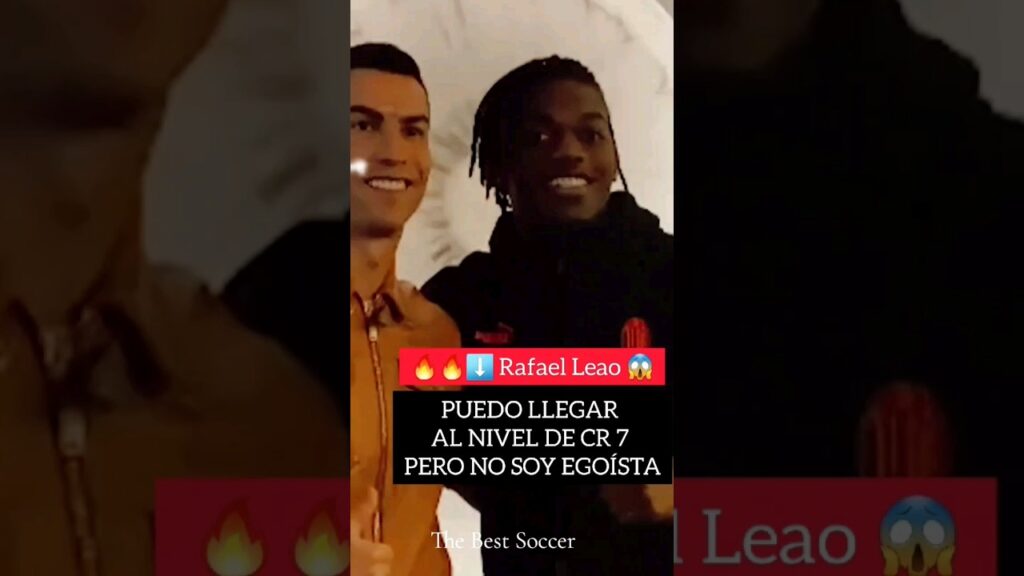 Rafael Leão dice que no es egoísta como CR 7 #shorts #cr7  #cristianoronaldo #futbol #soccer #fypシ