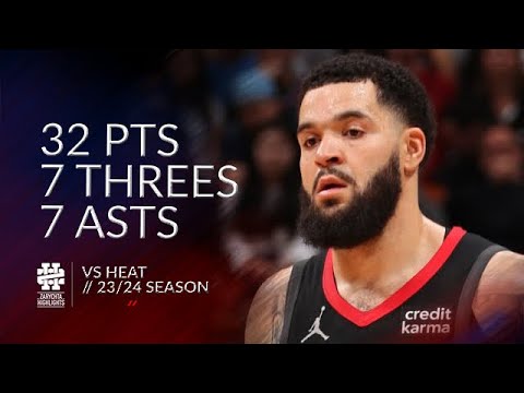 Fred VanVleet 32 pts 7 threes 7 asts vs Heat 23/24 season Fred VanVleet 32 pts 7 threes 7 asts vs Heat 23/24 season