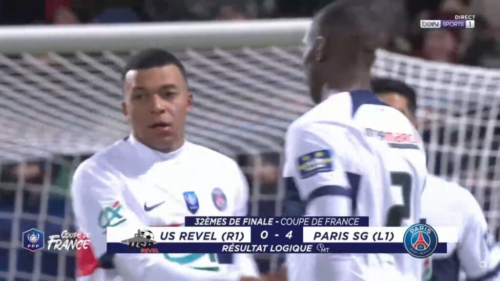 US Revel-PSG (0-9) : Résumé et Buts  32e de finale de Coupe de France ( triplé de Mbappé )