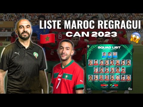 🇲🇦LISTE REGRAGUI MAROC pour la CAN 2023