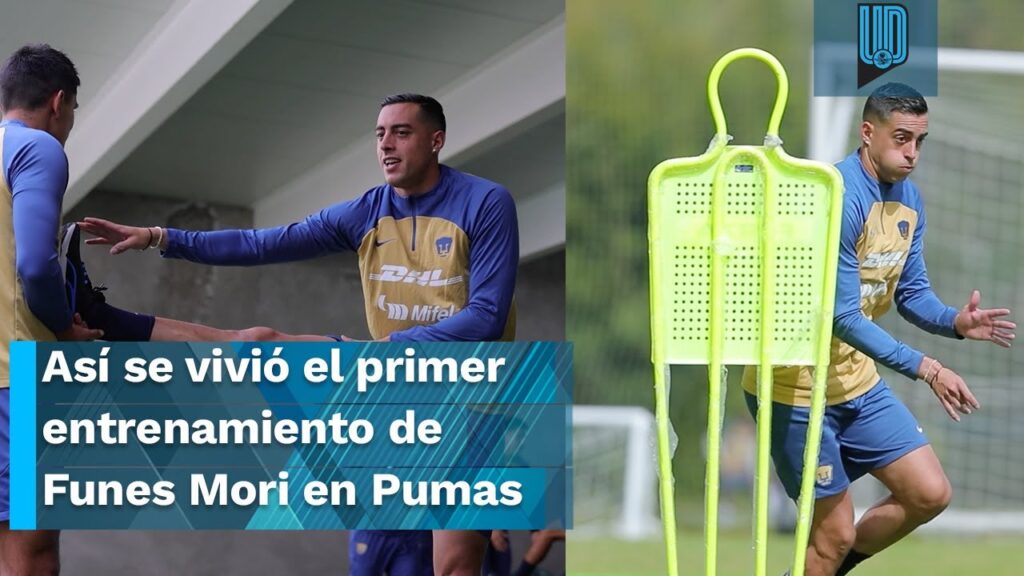 Así se vivió el primer entrenamiento de Funes Mori en Pumas Así se vivió el primer entrenamiento de Funes Mori en Pumas