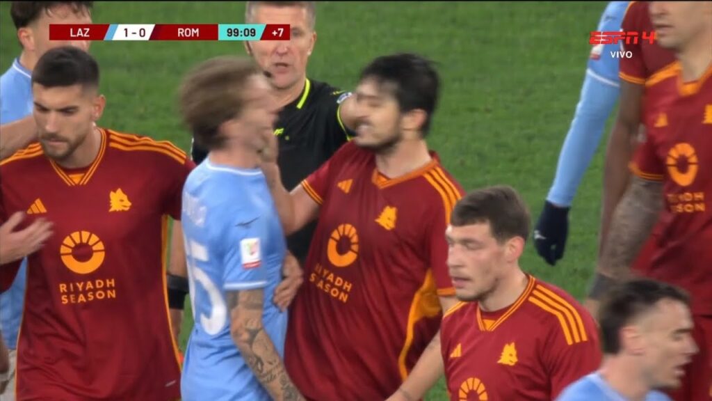 Sardar Azmoun CARTELLINO ROSSO | Azmoun RED CARD | Lazio vs Roma 1-0 Highlights | Coppa Italia 2024