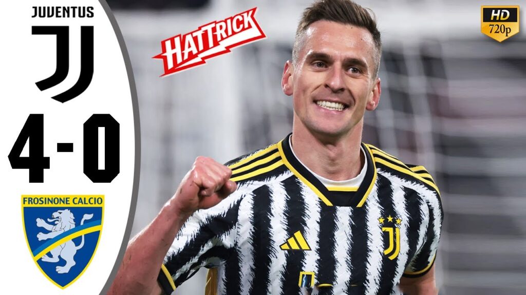 Juventus vs Frosinone 4-0 Highlights & All Goals 2024 🔥 Arkadiusz Milik Hat-trick