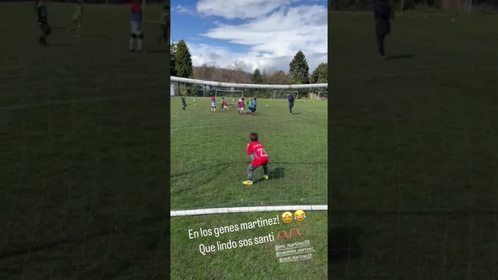 El hijo del Dibu Martínez imitó a su papa