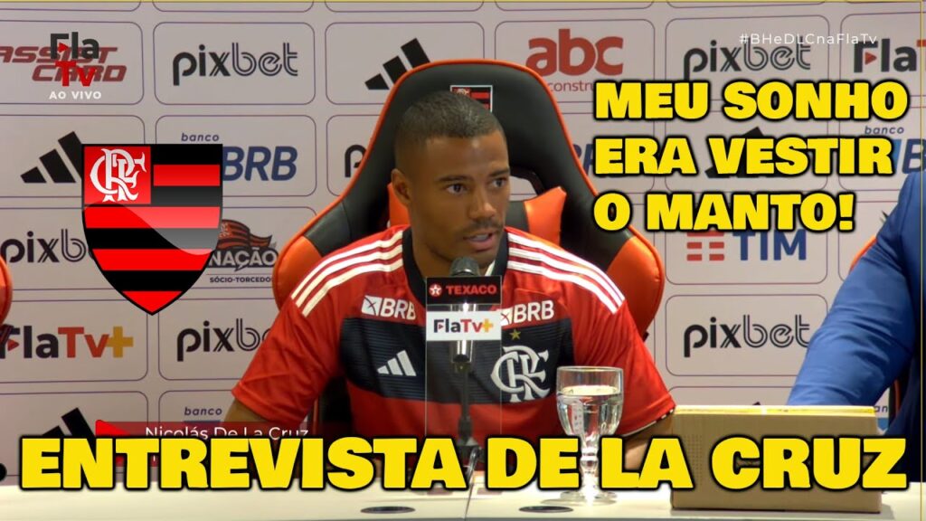 ⭐​ENTREVISTA COLETIVA DE NICOLÁS DE LA CRUZ NO FLAMENGO!