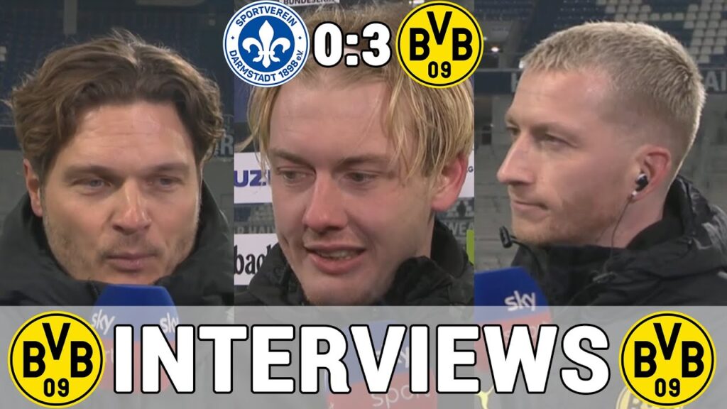 BVB Stimmen nach 0:3: Edin Terzic, Julian Brandt & Marco Reus im Interview | Darmstadt 0:3 Dortmund