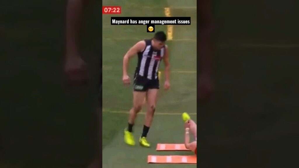 AFL player loses his TEMPER and SWINGS player around like a RAG DOLL