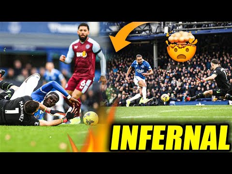 TREMENDA DOBLE TAPADA DEL DIBU MARTINEZ PARA RESCATAR UN EMPATE ANTE EL EVERTON