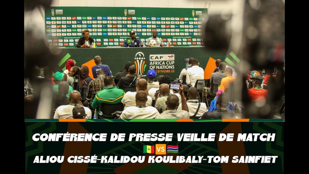 CONFÉRENCE DE PRESSE VEILLE DE MATCH 🇸🇳🆚️🇬🇲: ALIOU CISSÉ-KALIDOU KOULIBALY ET TOM SAINFIET