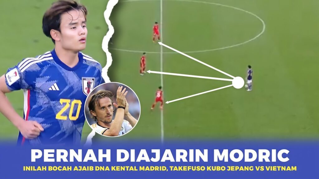HADAPI 3 LAWAN DENGAN TENANG!! Takefuso Kubo, Bocah Ajaib Punya DNA Modric di Laga Jepang vs Vietnam