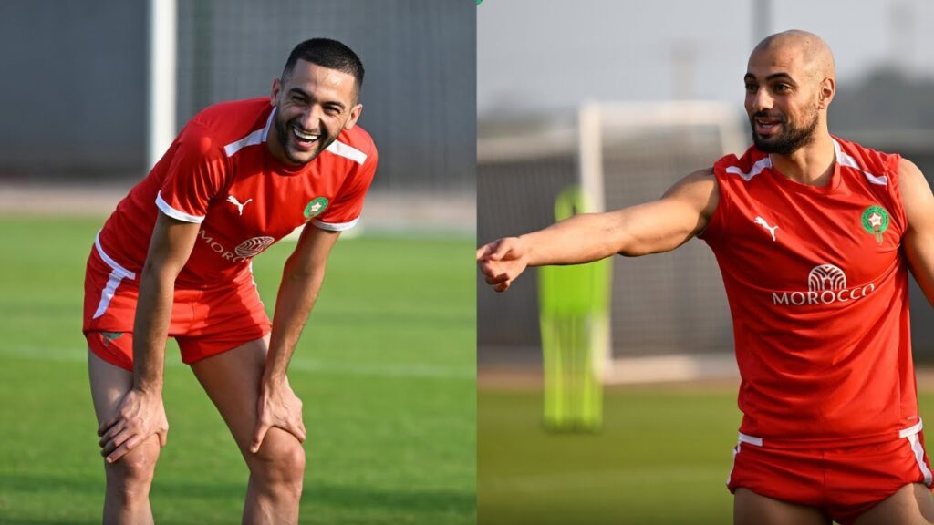 حصة تدريبية جديدة للمنتخب الوطني استعدادا للقاء تنزانيا تصريح امين حاريث #زياش #حكيمي #المغرب