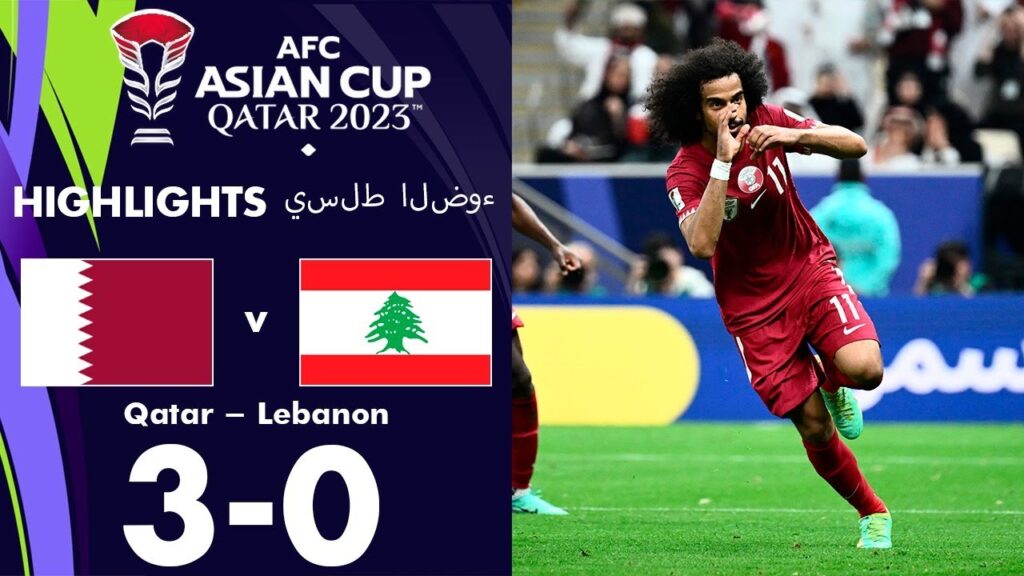 Akram Afif Double Goal 90+6 | Qatar vs Lebanon 3-0 Extended Highlights | AFC Asian Cup 2024